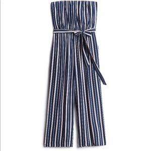 Nine Britton Pink & Navy Blue Strapless Jumpsuit